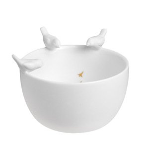 Räder Bílá porcelánová miska s ptáčky