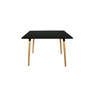 Černý jídelní stůl BERGEN 140x80 cm