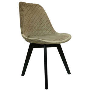 AKCE Sametová židle RIO BLACK v barvě cappuccino II.jakost