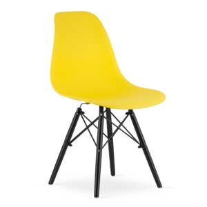 Žlutá židle YORK OSAKA s černými nohami