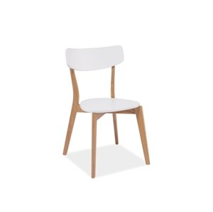 AKCE Bílá dřevěná židle MOSSO II.jakost