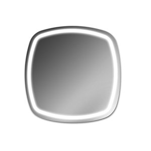 In-Design Zrcadlo SmoothLine - bez rámu, s LED osvětlením Rozměry zrcadla (mm): 600x600, Vypínač: S vypínačem