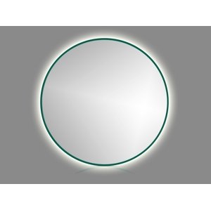 In-Design Zrcadlo RoundLine backlight - zelený matný rám, s LED osvětlením Vypínač: S vypínačem, Průměr zrcadla (mm): 600