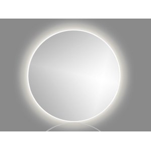 In-Design Zrcadlo RoundLine backlight - bílý matný rám, s LED osvětlením Vypínač: Bez vypínače, Průměr zrcadla (mm): 800