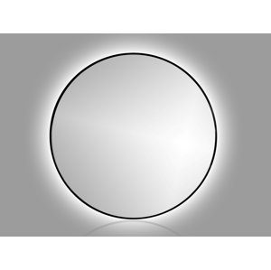 In-Design Zrcadlo RoundLine backlight - černý matný rám, s LED osvětlením Vypínač: S vypínačem, Průměr zrcadla (mm): 800