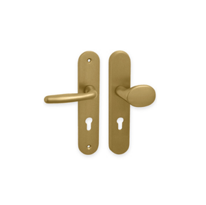 In-Design Bezpečnostní klika Standard oválný štít rozteč 72 mm bronz Provedení štítu: PZ - fabkový klíč