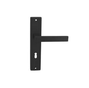 In-Design Dveřní klika Quadra oválný štít rozteč 72 mm černá Provedení štítu: BB - obyčejný klíč