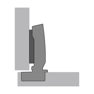 Závěs HETTICH Sensys 8631i s tlumením pro silné dveře Závěsy - typ/konstrukční situace: Naložený závěs