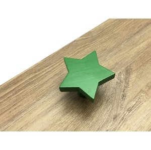 L-design Nábytková knopka Hvězdička zelená