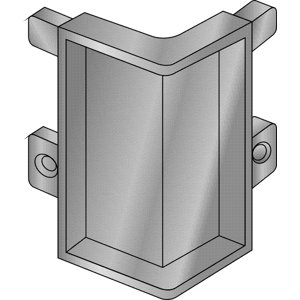 In-Design Vnitřní roh k úchytovému profilu GOLA-J eloxovaný hliník