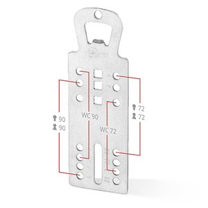 AC-T SERVIS Montážní šablona pro rozetové dveřní kliky