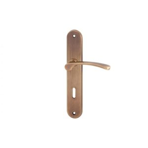 AC-T SERVIS Dveřní klika JANA bronz - oválné štítové kování 90 mm Provedení štítu: BB - obyčejný klíč