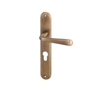 AC-T SERVIS Dveřní klika CHARLIE bronz - oválné štítové kování 90 mm Provedení štítu: PZ - fabkový klíč