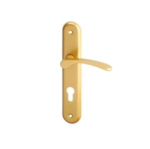 AC-T SERVIS Dveřní klika VIOLA zlatá - oválné štítové kování 72 mm Provedení štítu: PZ - fabkový klíč