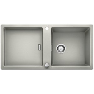 Granitový dřez Blanco ADON XL 6 S perlově šedá + dřevěná krájecí deska, nerez drát. koš a excentr 520524