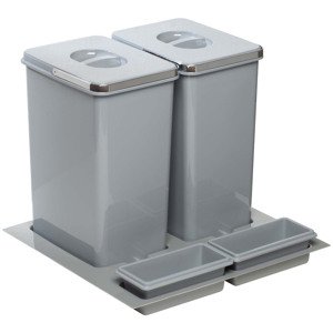 Systém košů Sinks PRACTIKO 600 pro vložení do zásuvky 2x 20 L + misky