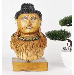 Dřevěná Dekorace Buddha, S