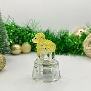 Vánoční dekorace žlutá ovečka
