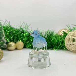 Vánoční dekorace modrá ovečka