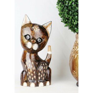 Dřevěná dekorace kočka - Veronika