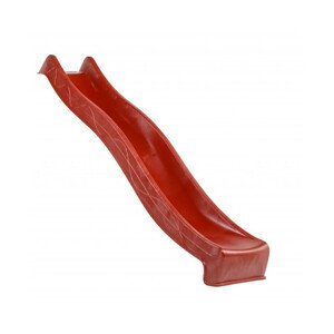 Plastová červená skluzavka s vlnkou, délka 295 cm