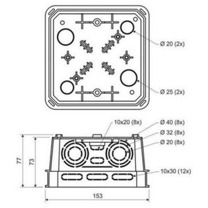 Krabice s ekvipotencionální svorkovnicí KOPOS KO 125E/EQ02 (pro drát i pásku)