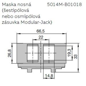 ABB nosná maska 5014M-B01018 Neo 2x keystone