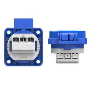 Zásuvka vestavná PCE 104-0B 230V IP54 s víčkem modrá
