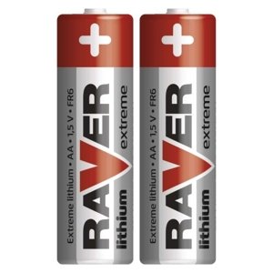Tužkové baterie AA RAVER FR6 lithiové (blistr 2ks)