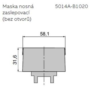 ABB nosná maska 5014A-B1020 Tango, Future Linear, Solo, Busch-axcent, Impuls, Alpha exclusive záslepka