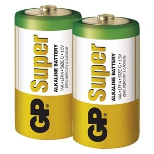 Baterie C GP LR14 Super alkalické (fólie 2ks)