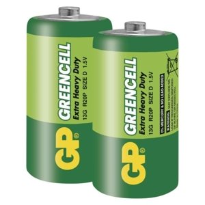 Baterie D GP R20 Greencell (blistr 2ks)
