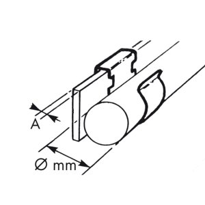 Natloukací kabelová příchytka 47SC2530, kabel 25-30mm, na profil 4-7mm