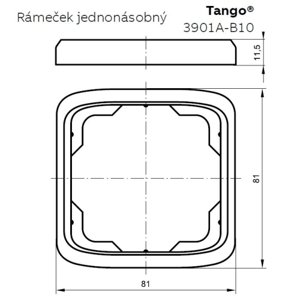 ABB Tango rámeček vřesová červená 3901A-B10 R2