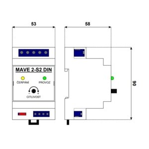 Hladinový spínač MAVE 2-S2 DIN