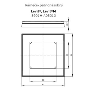 ABB Levit rámeček bílá/kouřová černá 3901H-A05010 62