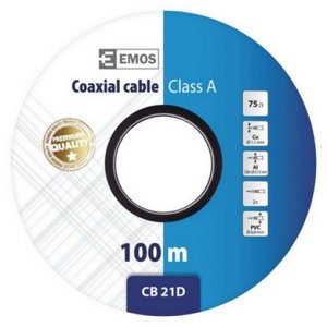 Koaxiální kabel CB21D EMOS S5271 bílý