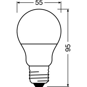 LED žárovka E27 OSRAM CLA FR 5,5W (40W) studená bílá (6500K)