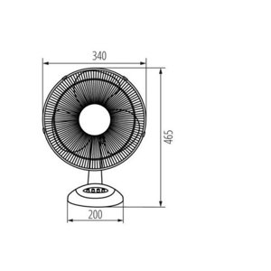 Stolní ventilátor Kanlux VENETO-30GR bílá/šedá 23812