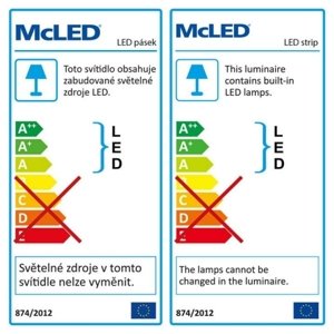LED pásek McLED 24V neutrální bílá š=10mm IP20 6,5W/m 60LED/m SMD2835 ML-126.800.60.8 (20m)