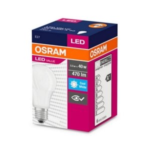 LED žárovka E27 OSRAM VALUE CLASSIC FR 5W (40W) neutrální bílá (4000K)