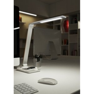 Stolní lampička LED Panlux MASTER bílá s bezdrátovým nabíjením nočním světlem stmívací PN15300020