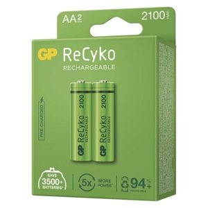 Nabíjecí tužkové baterie AA GP ReCyko HR6 2100mAh NiMH B2121 (blistr 2ks)