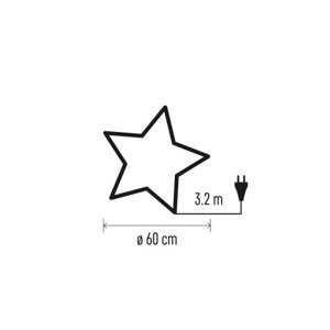 Vánoční hvězda papírová EMOS DCAZ09 230V bílá E14 bez žárovky