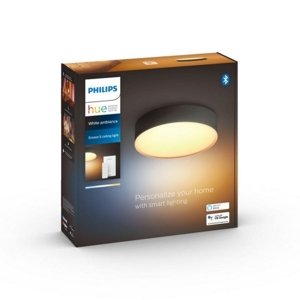 Bluetooth LED stropní svítidlo Philips Hue Enrave S 41158/30/P6 černá 9,6W 2200-6500K s dálkovým ovladačem