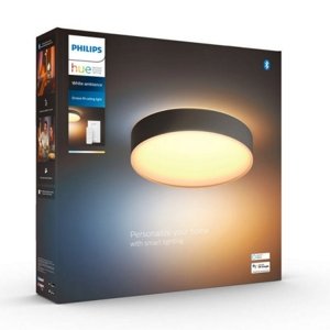 Bluetooth LED stropní svítidlo Philips Hue Enrave M 41159/30/P6 černá 19,2W 2200-6500K s dálkovým ovladačem