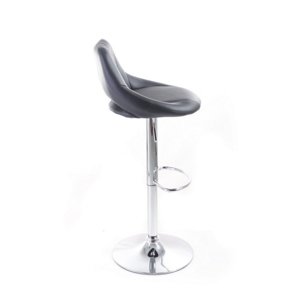 Barová židle G21 Aletra koženková prošívaná black 60023095