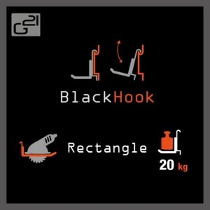 Závěsný systém G21 BlackHook Rectangle 9x10x24cm 635000