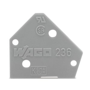 Bočnice koncová WAGO šedá 236-100