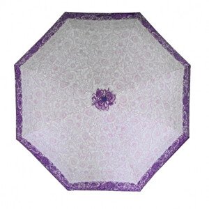 Derby Hit Mini Classic - dámský skládací deštník, fialová, květinový